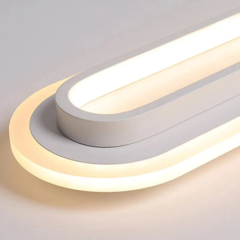 Verthara Modern Minimalist LED Flush Mount Ceiling Light – Durable Aluminum Fixture for Aisles, Corridors, Black and White Options