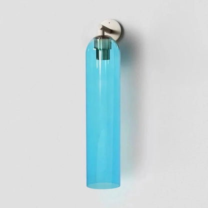 Verthara Modern Minimalist LED Wall Lamp – Glass Art Design for Living Room and Bedroom, Energy Efficient Wall Sconce Sky blue