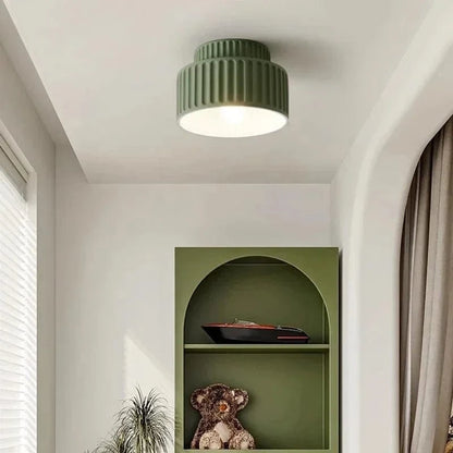 Verthara Modern Nordic Flush Mount Ceiling Light Fixture – LED Ceiling Light for Living Room, Bedroom, and Hallway, 15 Diameter