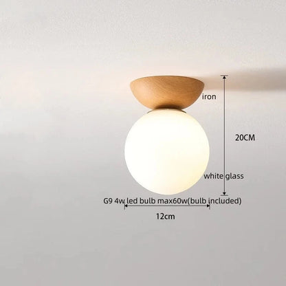 Verthara Modern Nordic LED Flush Mount Ceiling Light Fixture in Iron and Glass for Dining Room, Bedroom, Living Room