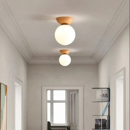 Verthara Modern Nordic LED Flush Mount Ceiling Light Fixture in Iron and Glass for Dining Room, Bedroom, Living Room