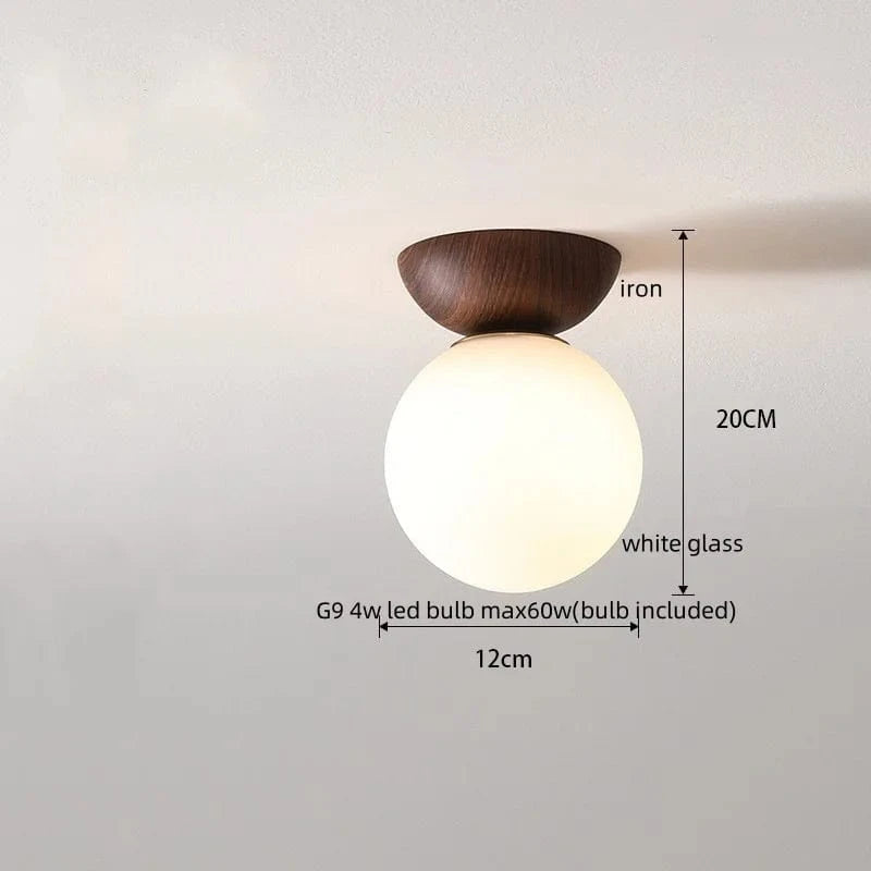 Verthara Modern Nordic LED Flush Mount Ceiling Light Fixture in Iron and Glass for Dining Room, Bedroom, Living Room
