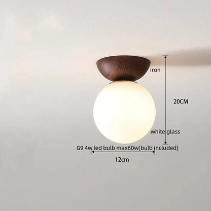 Verthara Modern Nordic LED Flush Mount Ceiling Light Fixture in Iron and Glass for Dining Room, Bedroom, Living Room