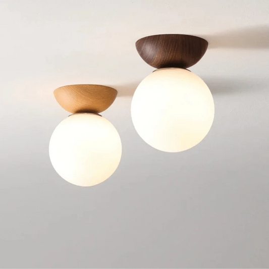 Verthara Modern Nordic LED Flush Mount Ceiling Light Fixture in Iron and Glass for Dining Room, Bedroom, Living Room