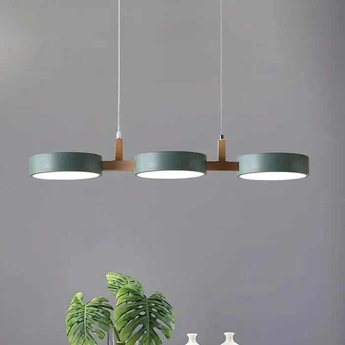 Verthara Modern Nordic LED Pendant Light - Iron and Wood Hanging Lamp for Kitchen Island and Dining Room Lighting