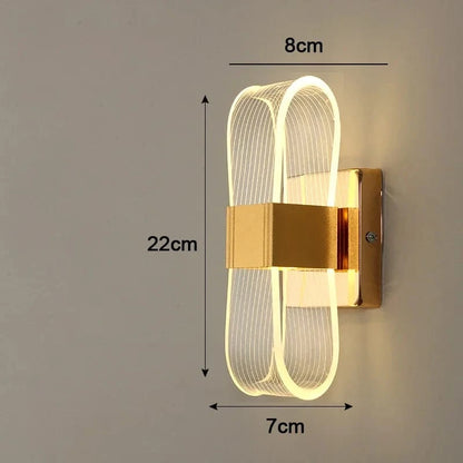 Verthara Modern Nordic LED Wall Lamp – Stylish Aluminum Wall Sconce for Living Room and Bedroom Lighting Warm White (2700-3500K) / gold