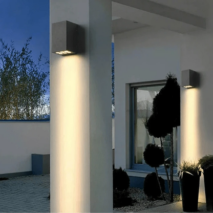 Verthara Modern Outdoor Wall Light – IP65 Waterproof Die-Cast Aluminum Lantern for Garden and Porch, Easy Tool-Free Installation