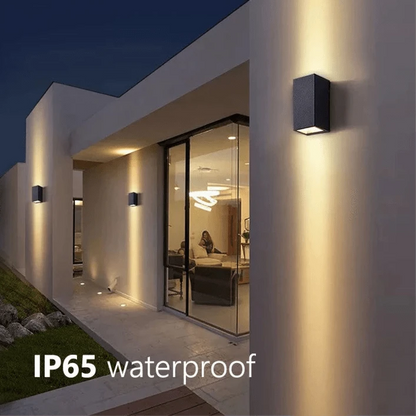 Verthara Modern Outdoor Wall Light – IP65 Waterproof Die-Cast Aluminum Lantern for Garden and Porch, Easy Tool-Free Installation