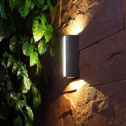 Verthara Modern Outdoor Wall Light - Waterproof Aluminum Sconce for Garden and Porch - 4W LED Black Exterior Wall Lantern