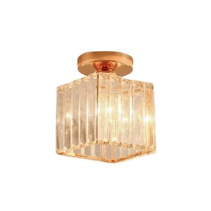 Verthara Modern Pendant Ceiling Light - Retro Style - E27 Base - Metal/Glass Shade - Black/Gold Finish - Ideal For Home Foyer/Kitchen Square Golden