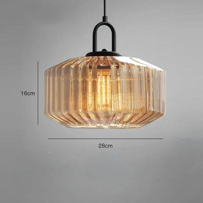 Verthara Modern Red Glass Pendant Light – Stylish Hanging Fixture for Bedroom and Dining Room Decor