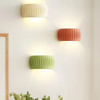 Verthara Modern Resin Wall Light - Wall-Mounted - Ambient Lighting - French Beige - Ideal For Bedroom - Living Room - Corridor - Staircase