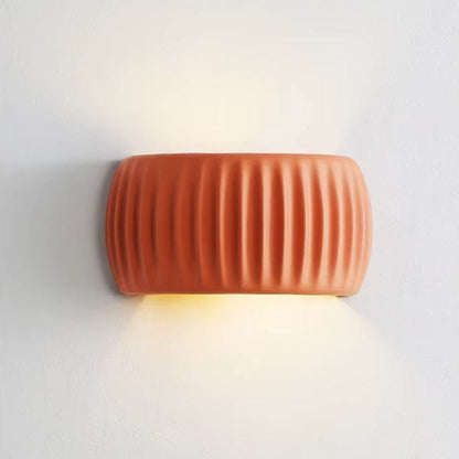 Verthara Modern Resin Wall Light - Wall-Mounted - Ambient Lighting - French Beige - Ideal For Bedroom - Living Room - Corridor - Staircase Orange