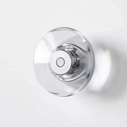 Verthara Modern Round Crystal LED Bedside Lamp – Minimalist Chrome Nightstand and Table Lamp for Bedroom and Living Room Large