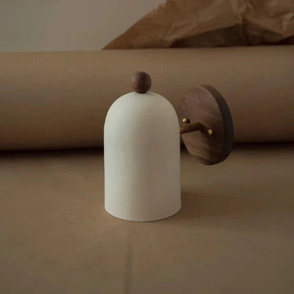 Verthara Modern Walnut Wood Wall Sconce Lighting with Iron Accents – Elegant Wall Lights for Bedroom and Living Room