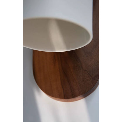 Verthara Modern Walnut Wood Wall Sconce Lighting with Iron Accents – Elegant Wall Lights for Bedroom and Living Room