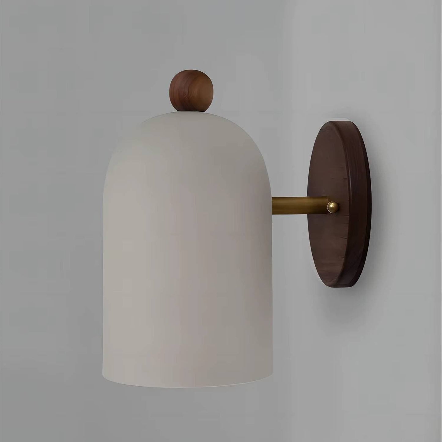 Verthara Modern Walnut Wood Wall Sconce Lighting with Iron Accents – Elegant Wall Lights for Bedroom and Living Room Changeable / B Type White