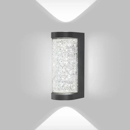 Verthara Modern Waterproof Crystal LED Wall Lamp - Stylish Outdoor Wall Lights for Indoor and Outdoor Use, Versatile Wall Sconce Lighting Round-6500K