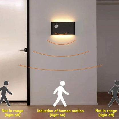 Verthara Modern Waterproof LED Outdoor Wall Lamp with Motion Sensor for Garden and Corridor – Energy Efficient Exterior Wall Lights
