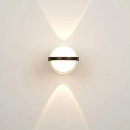 Verthara Modern Waterproof Outdoor Wall Lamp - IP65 Rated Circular Design for Balcony, Corridor, and Courtyard Lighting Round