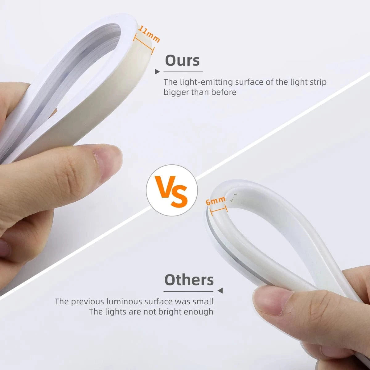 Verthara Motion Sensor COB LED Strip Lights, USB Powered Neon Night Light for Under Bed and Cabinet, Flexible Lengths, Warm/Cool White Options