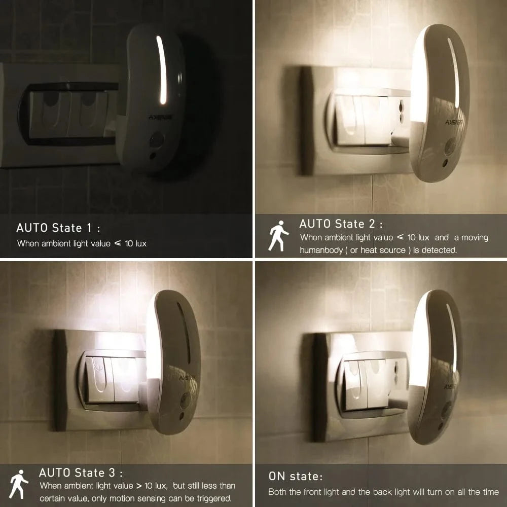 Verthara Motion Sensor LED Night Light for Hallways and Pathways – Energy Efficient Plug-In Light with Smart Sensor Technology