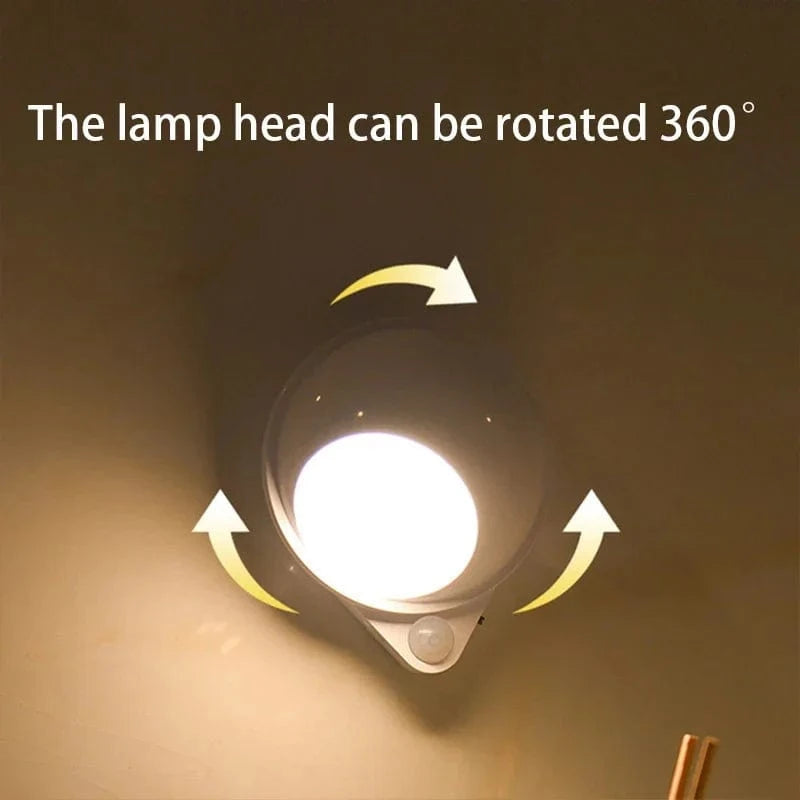 Verthara Motion Sensor LED Night Light with USB Charging and Dimmable Brightness – Indoor Wall Light for Bedrooms and Hallways
