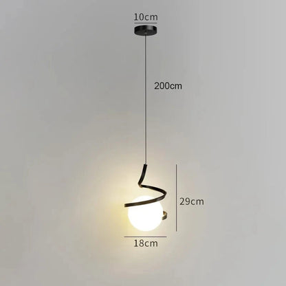 Verthara Nordic Black Pendant Light – Modern LED Hanging Light for Kitchen and Dining Room, Adjustable Height, Energy Efficient Black shell / Warm White
