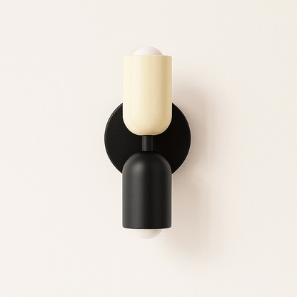 Verthara Nordic Colorful Bedside Dual Light Source Wall Lamp Black White / No light bulb