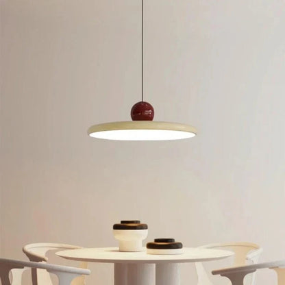 Verthara Nordic Cream Flying Saucer Pendant Light – Modern Ceiling Light Fixture for Living Room and Bedroom, 20/30cm D-30CM