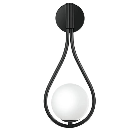 Verthara Nordic Glass Wall Lamp - G9 LED Black / Warm White (2700-3500K) / 1