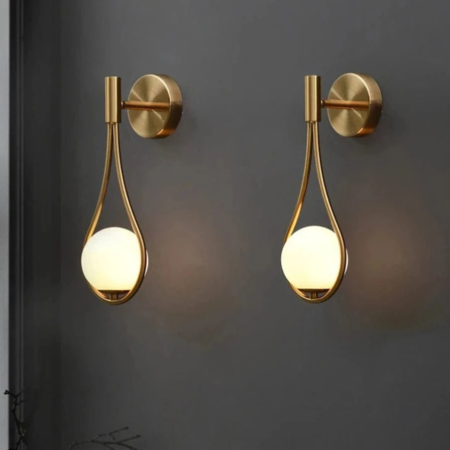 Verthara Nordic Glass Wall Lamp - G9 LED Gold / Warm White (2700-3500K) / 2