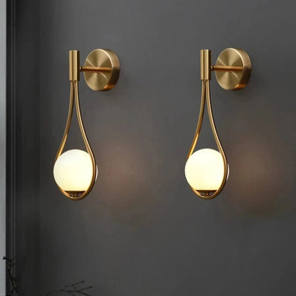 Verthara Nordic Glass Wall Lamp - G9 LED Gold / Warm White (2700-3500K) / 2