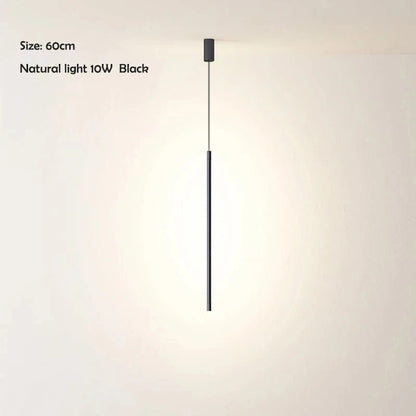 Verthara Nordic LED Long Hanging Chandelier for Living Room and Bedroom – Stylish Wall and Floor Lighting 60cm natural light
