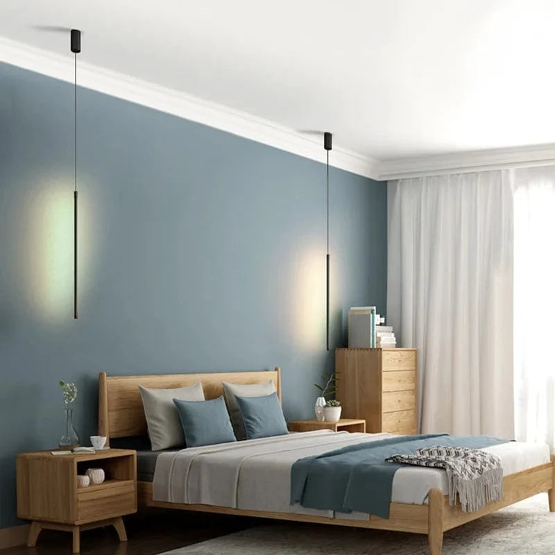 Verthara Nordic LED Long Hanging Chandelier for Living Room and Bedroom – Stylish Wall and Floor Lighting