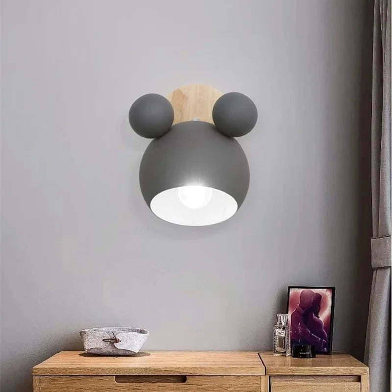 Verthara Nordic LED Wall Light – Simple Design – Soft Tones – Ideal For Children's Room – Compact Size - Indoor Lighting Gray