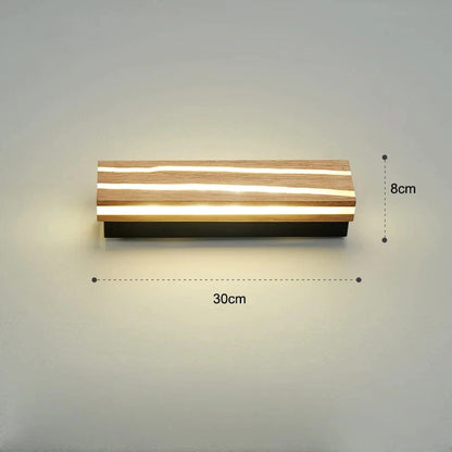 Verthara Nordic LED Wooden Wall Sconce - Adjustable Wall Lamp for Bathroom, Bedroom, and Living Room - Warm & Cool White Lighting Options