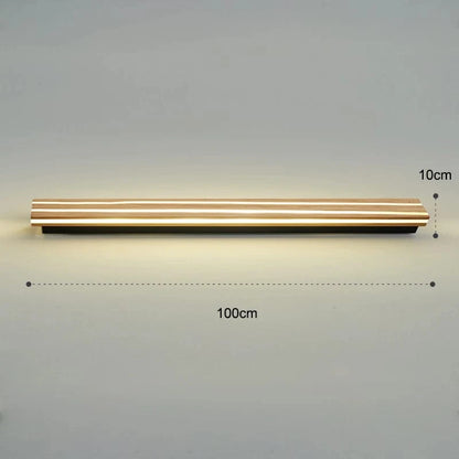 Verthara Nordic LED Wooden Wall Sconce - Adjustable Wall Lamp for Bathroom, Bedroom, and Living Room - Warm & Cool White Lighting Options