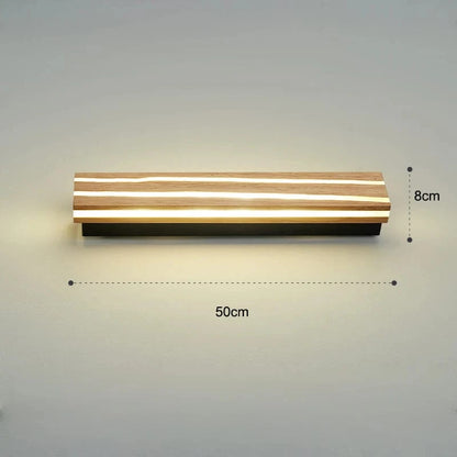 Verthara Nordic LED Wooden Wall Sconce - Adjustable Wall Lamp for Bathroom, Bedroom, and Living Room - Warm & Cool White Lighting Options