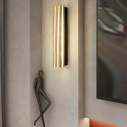Verthara Nordic LED Wooden Wall Sconce - Adjustable Wall Lamp for Bathroom, Bedroom, and Living Room - Warm & Cool White Lighting Options
