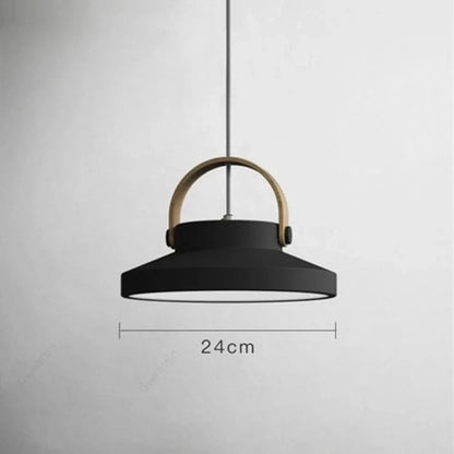 Verthara Nordic Minimalist Chandelier Light – Solid Wood and Iron Hanging Lamp for Modern Home and Bar Decor Black