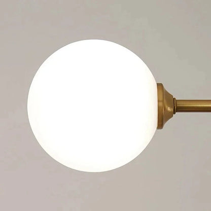 Verthara Nordic Solid Brass Pendant Light – Cream Globe Cluster for Kitchen Island and Dining Room Pendant Lighting