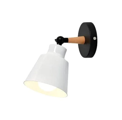 Verthara Nordic Solid Wood LED Wall Lamp – Minimalist Wall Sconce Lighting for Indoor Bedroom and Living Room White
