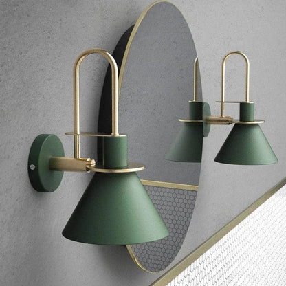 Verthara Nordic Wall Sconce with 350° Rotation and Rotary Switch for Bedroom and Hallway Lighting - Hardwired Wall Lamp