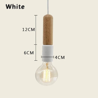 Verthara Nordic Wood LED Pendant Light – Modern Kitchen Island Lighting and Hanging Lamp for Dining Room J / without bulb