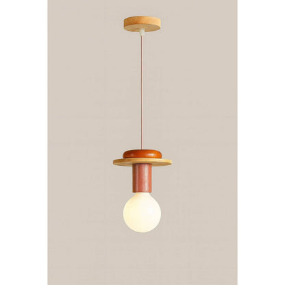 Verthara Nordic Wood LED Pendant Light – Modern Kitchen Island Lighting and Hanging Lamp for Dining Room E / without bulb