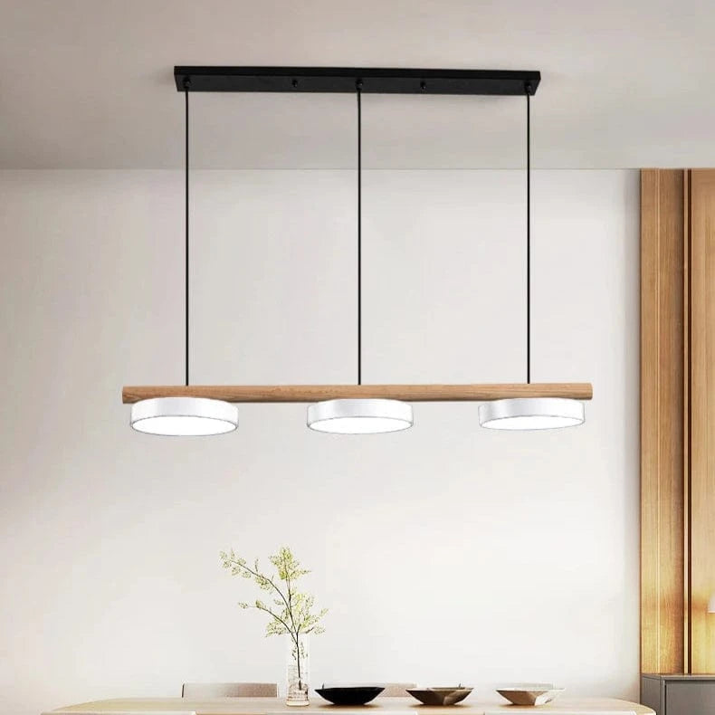 Verthara Nordic Wooden LED Ceiling Chandelier – Elegant Lighting for Living Room and Dining Room, Energy-Efficient Design White