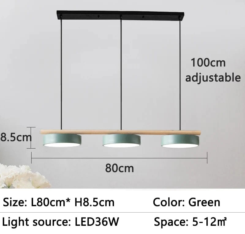 Verthara Nordic Wooden LED Ceiling Chandelier – Elegant Lighting for Living Room and Dining Room, Energy-Efficient Design