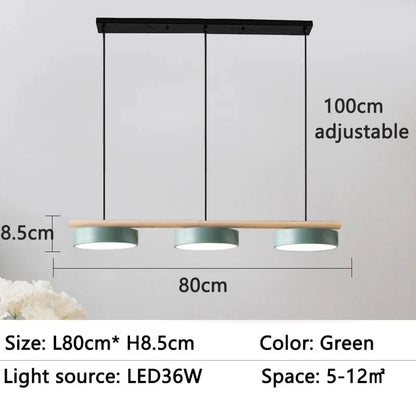 Verthara Nordic Wooden LED Ceiling Chandelier – Elegant Lighting for Living Room and Dining Room, Energy-Efficient Design