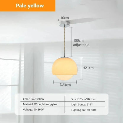 Verthara Orange Round Ball Pendant Light for Cafe, Bar, Restaurant, and Hotel – Stylish Hanging Ceiling Lamp Beige / 3 colors lamp